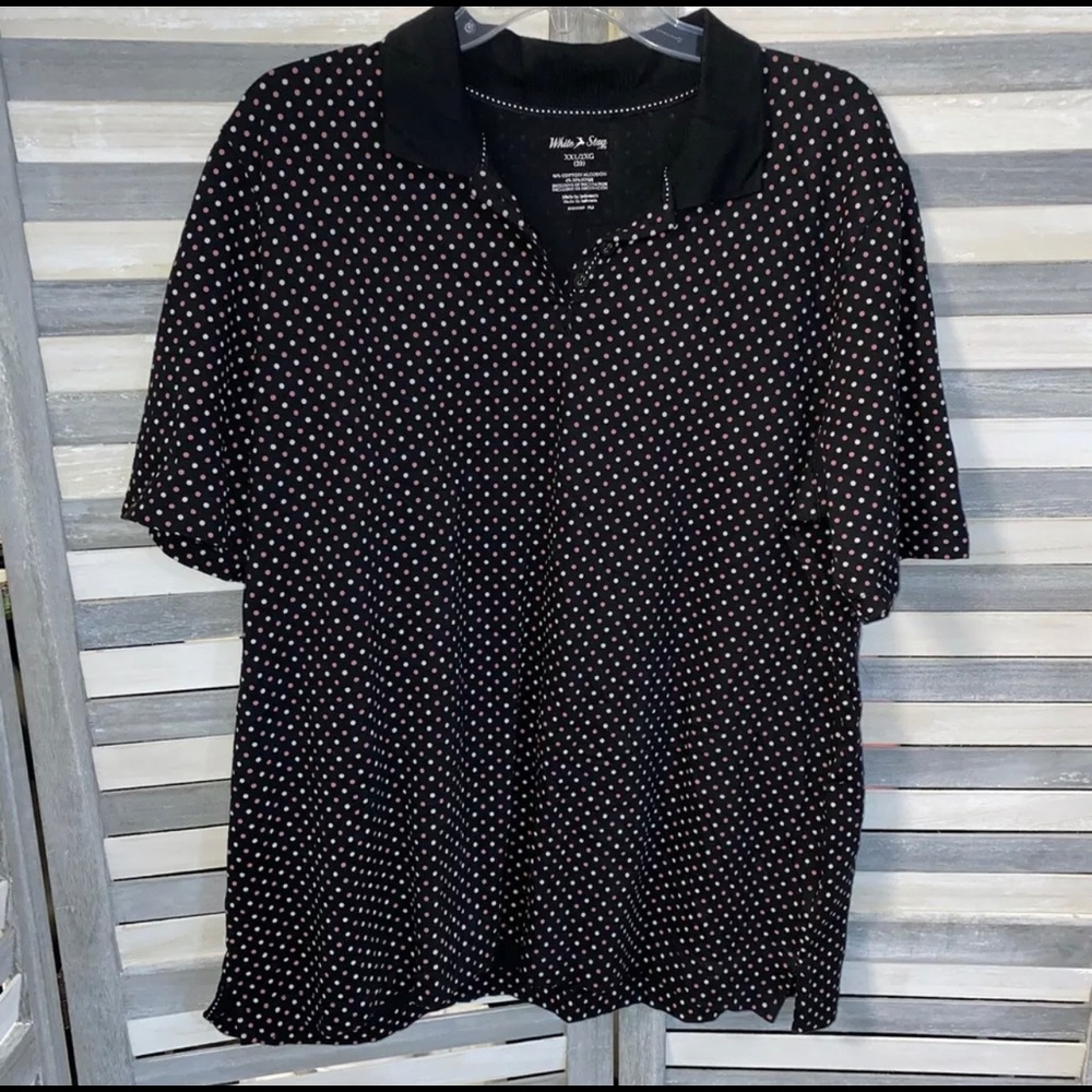 Women’s Polka Dot Polo Top Sz XXL